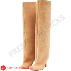 Brand New UBWDU Boots Tan Stiletto Knee-High